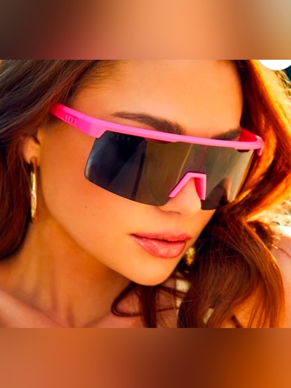 Diff Eyewear Luka Neon Pink Sunglasses